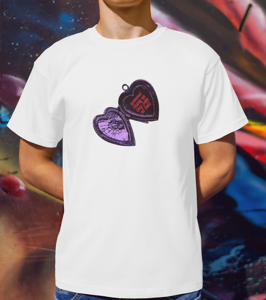Sweetest Things On This Side Of Hell Broken Heart Pendant T-Shirt