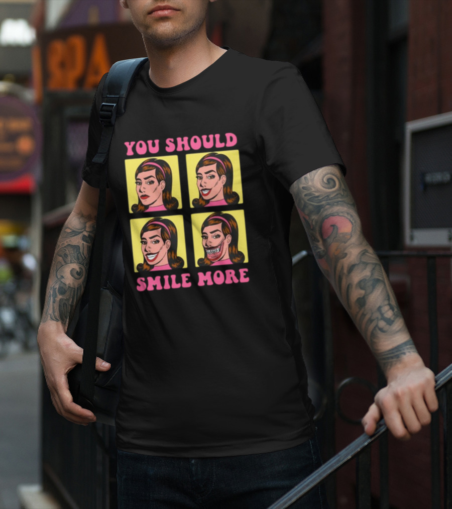 You Should Smile More Pop Art Style Comic Panels T-Shirt