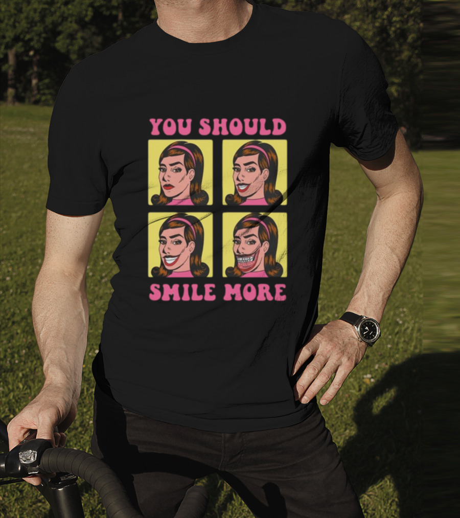You Should Smile More Pop Art Style Comic Panels T-Shirt