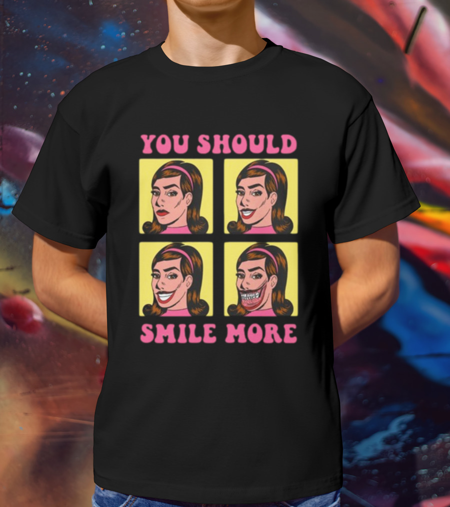 You Should Smile More Pop Art Style Comic Panels T-Shirt