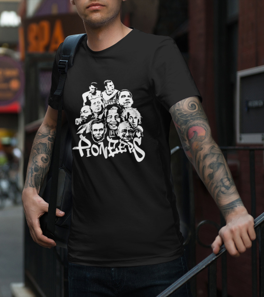 Clippers Players And Historical Pioneer Icons Compilation T-Shirt