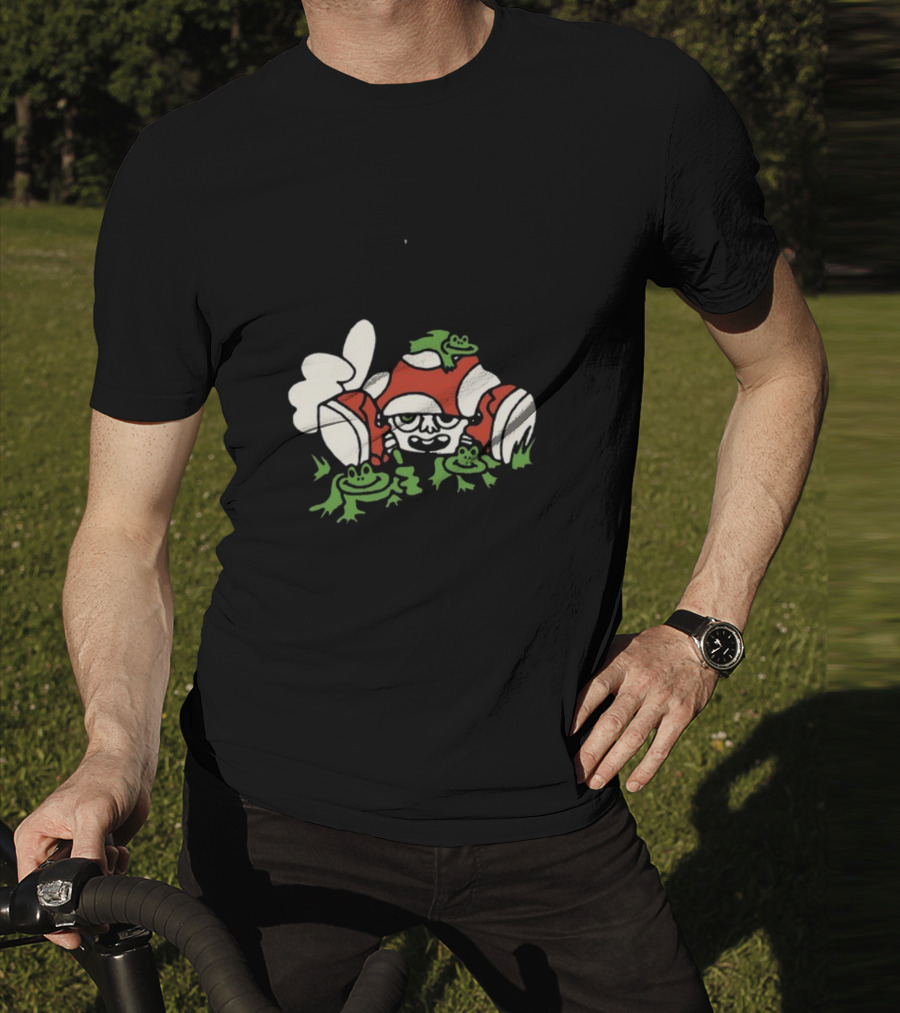 Man I Love Frogs Mushroom Character With Frogs T-Shirt