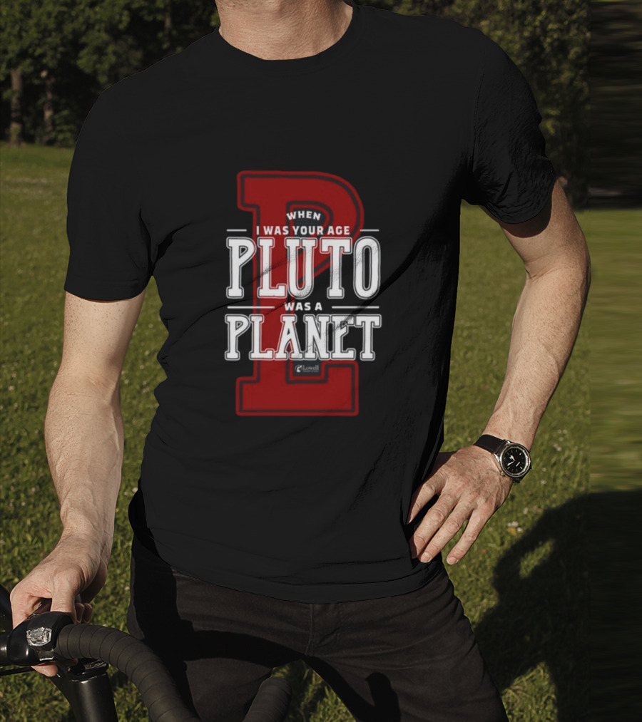 Misha Collins Wearing When I Was Your Age Pluto Was A Planet Lowell Observatory T-Shirt