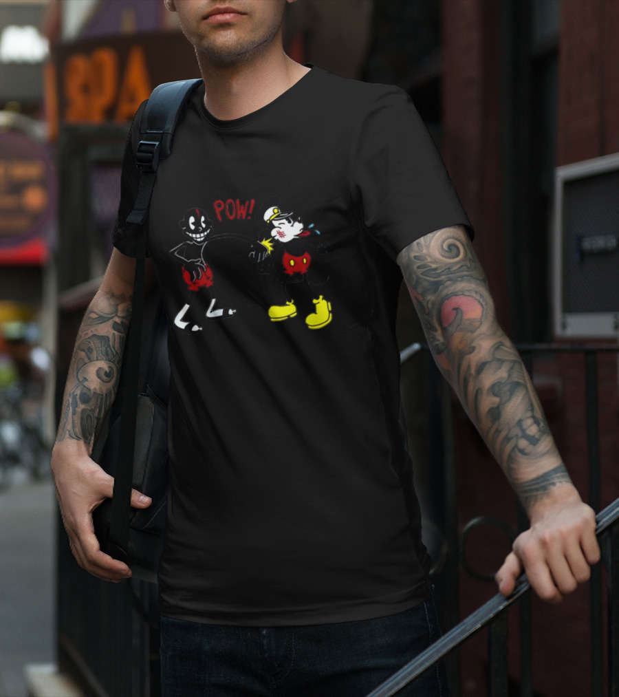 Smalldarkone Knockout POW Vintage Iconic Cartoon Punch T-Shirt