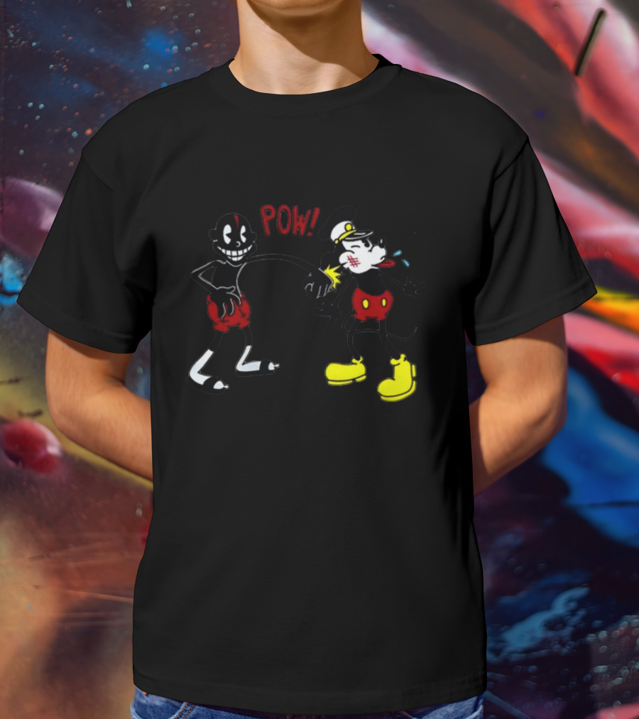 Smalldarkone Knockout POW Vintage Iconic Cartoon Punch T-Shirt