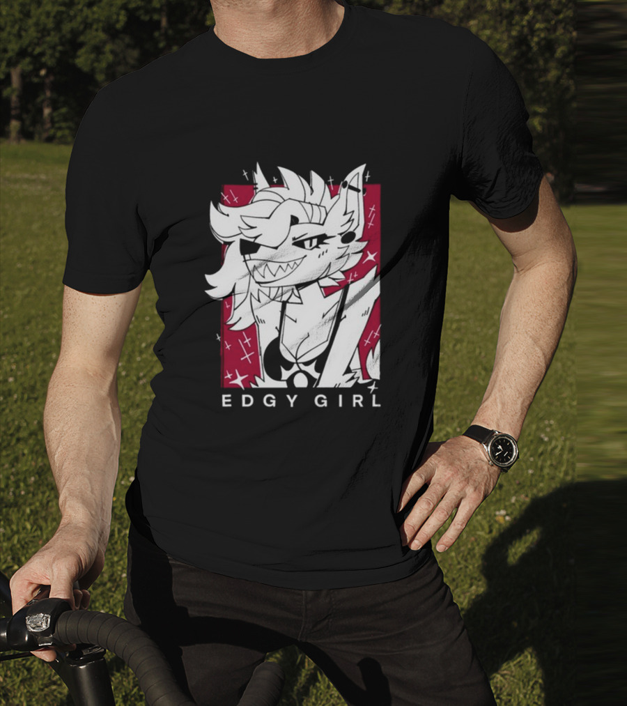 Edgy Girl Doubledog Bitey Puppy Girls T-Shirt