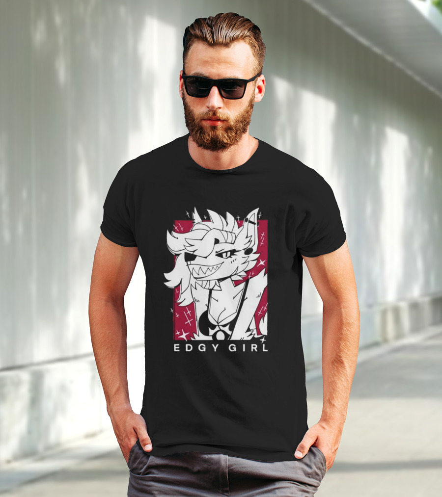 Edgy Girl Doubledog Bitey Puppy Girls T-Shirt