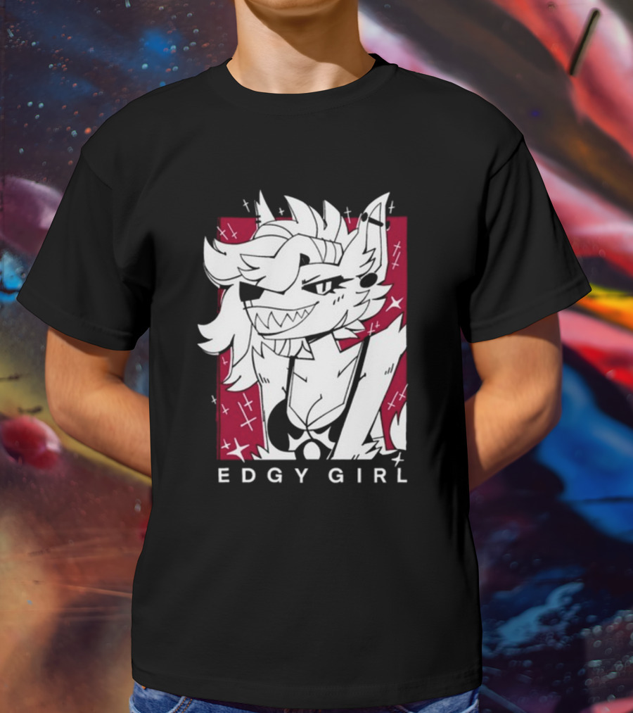 Edgy Girl Doubledog Bitey Puppy Girls T-Shirt