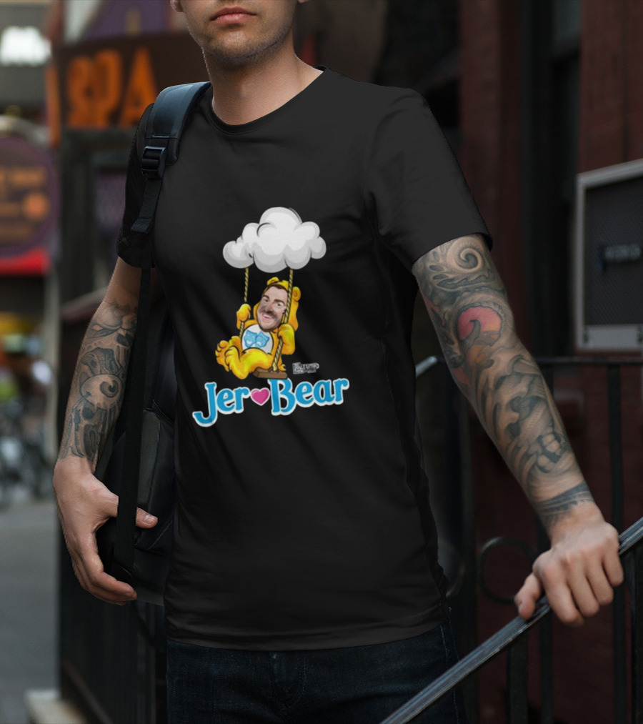 Lebatardaf Jeremy Taché Jer-Bear Swinging Under Cloud Face T-Shirt
