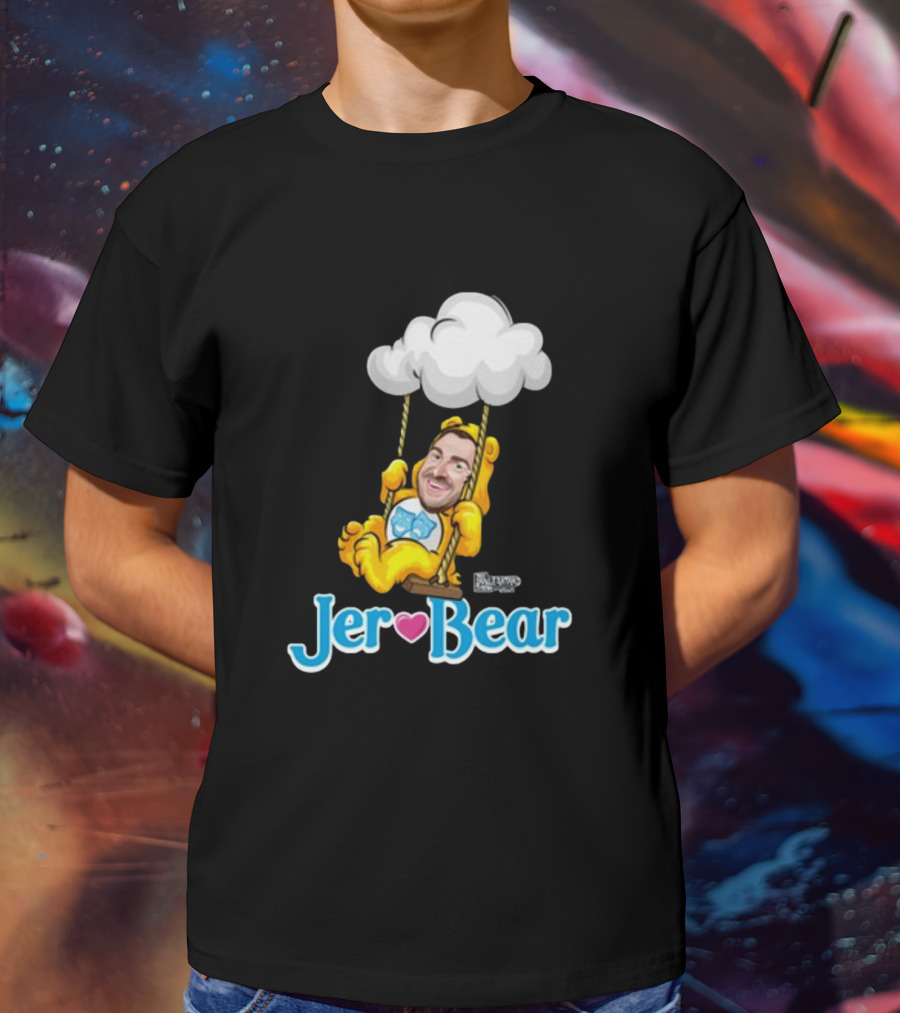 Lebatardaf Jeremy Taché Jer-Bear Swinging Under Cloud Face T-Shirt