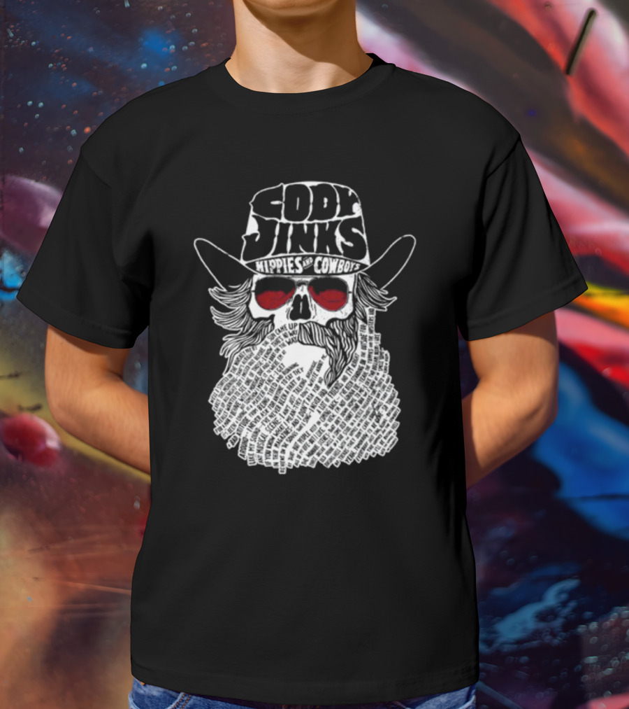 Cody Jinks Hippies And Cowboys Skull T-Shirt