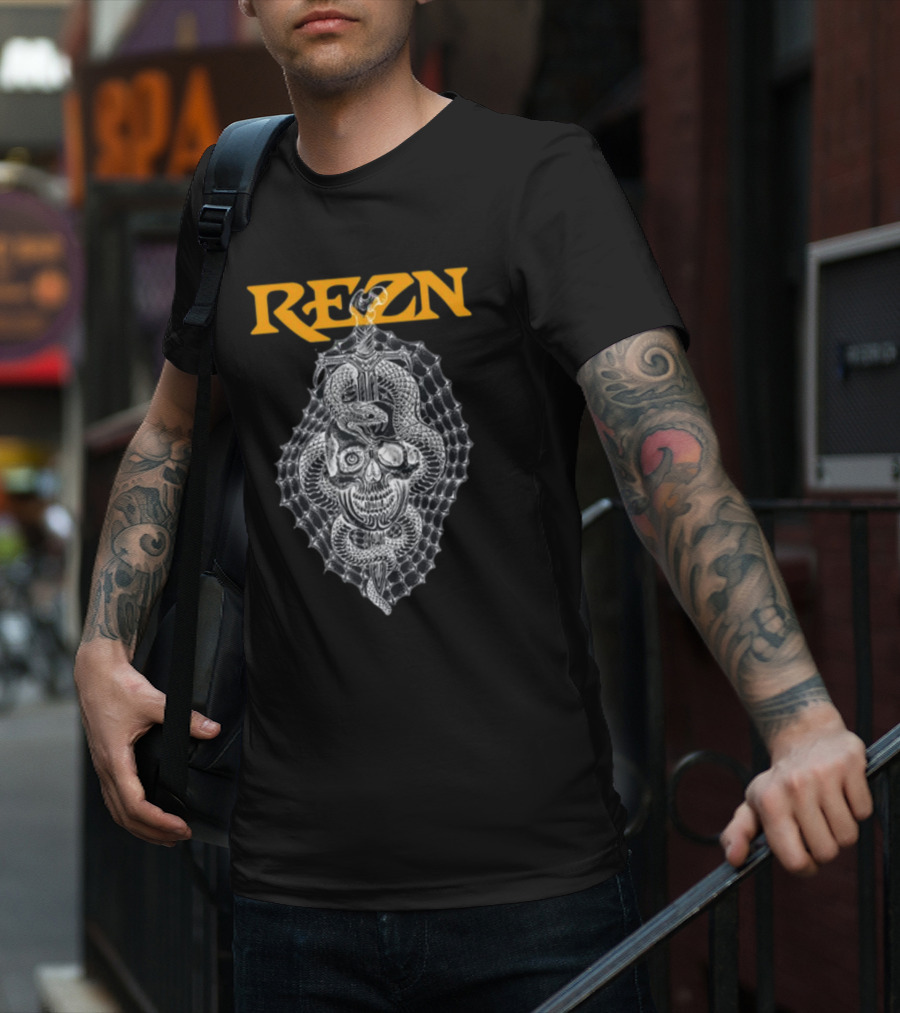 Rezn Skull Snake Web Impaled T-Shirt