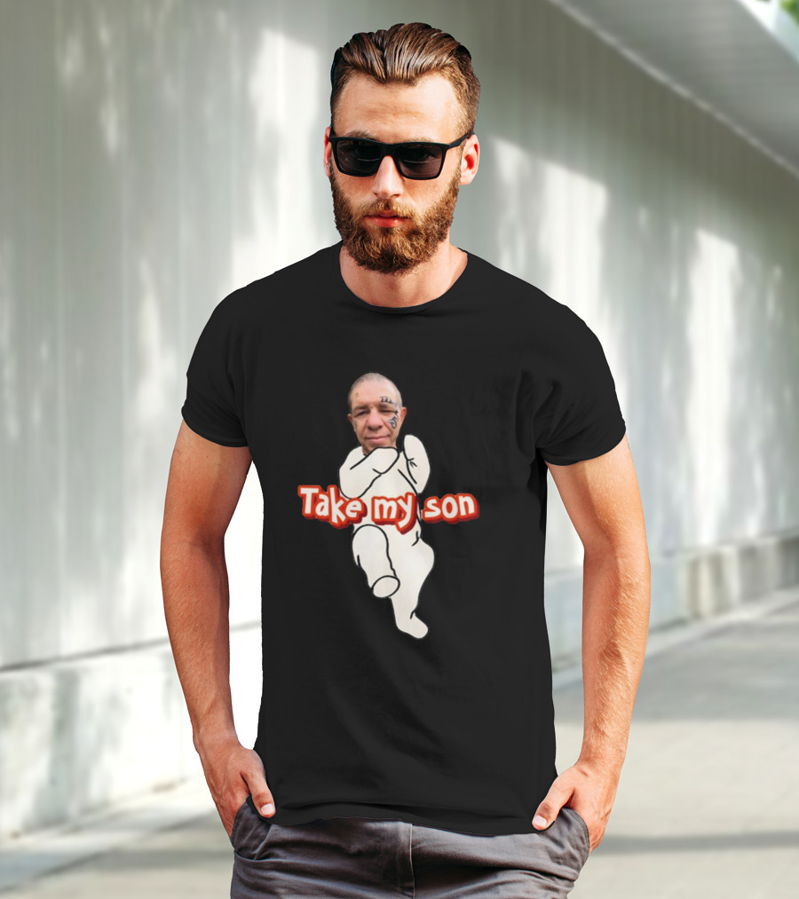 Tike Myson Take My Son Baby Drawing Tattoo Face T-Shirt