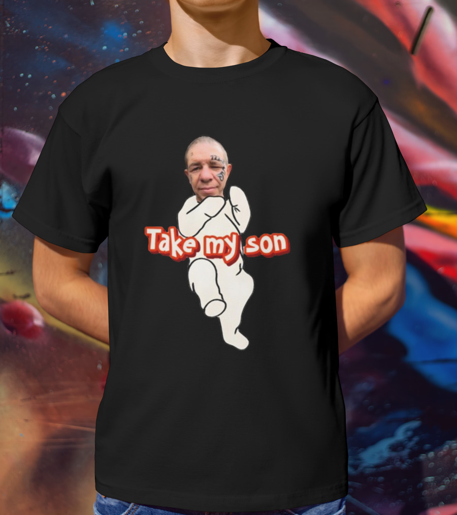 Tike Myson Take My Son Baby Drawing Tattoo Face T-Shirt