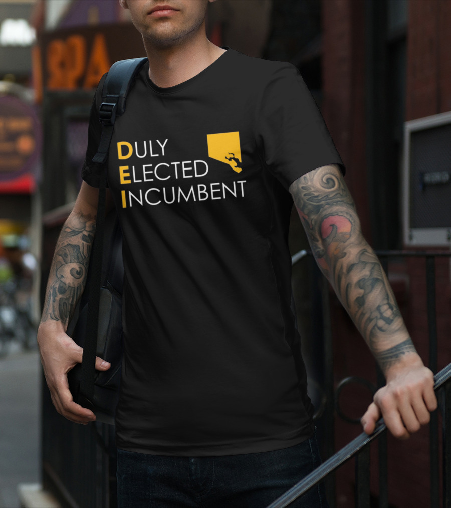 Duly Elected Incumbent DEI Justice Horn T-Shirt