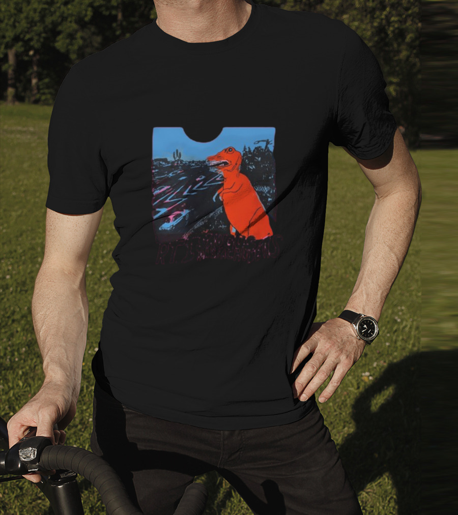 RT 1 Saugus Massachusetts Dinosaur Route Scene T-Shirt