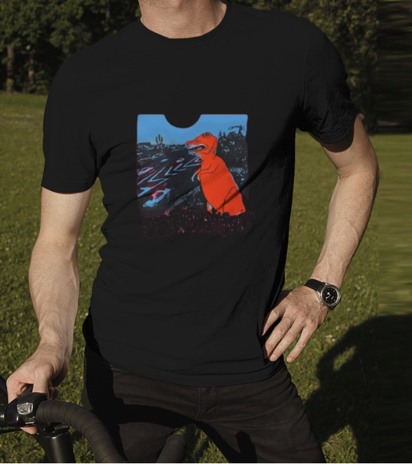 RT 1 Saugus Massachusetts Dinosaur Route Scene T-Shirt