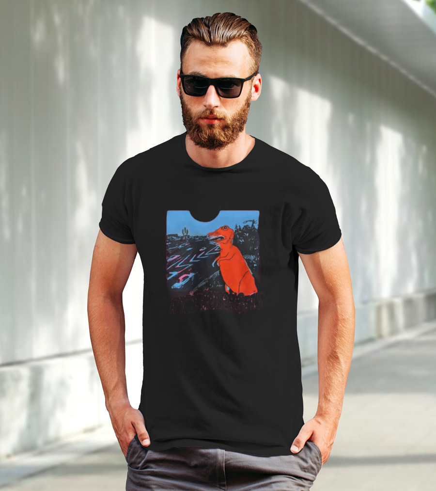 RT 1 Saugus Massachusetts Dinosaur Route Scene T-Shirt