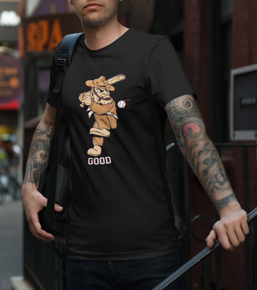 Tam Baseball Good Cowpoke Batter Action T-Shirt