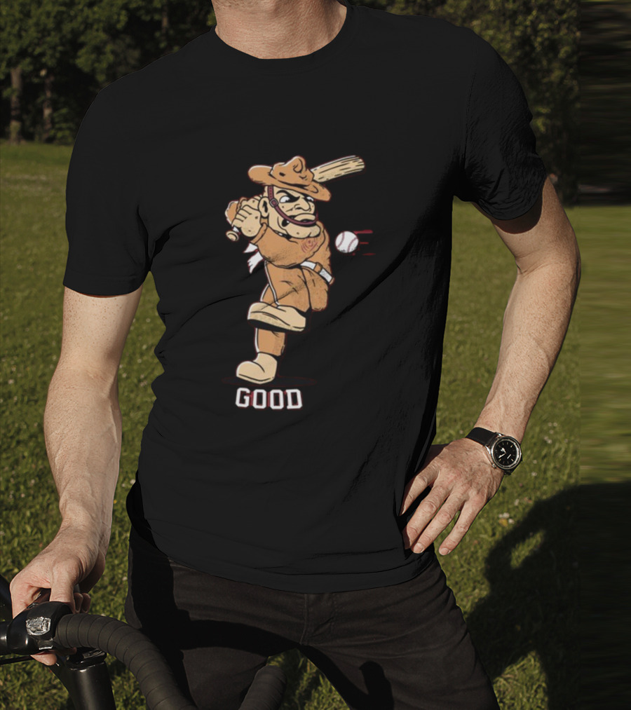Tam Baseball Good Cowpoke Batter Action T-Shirt