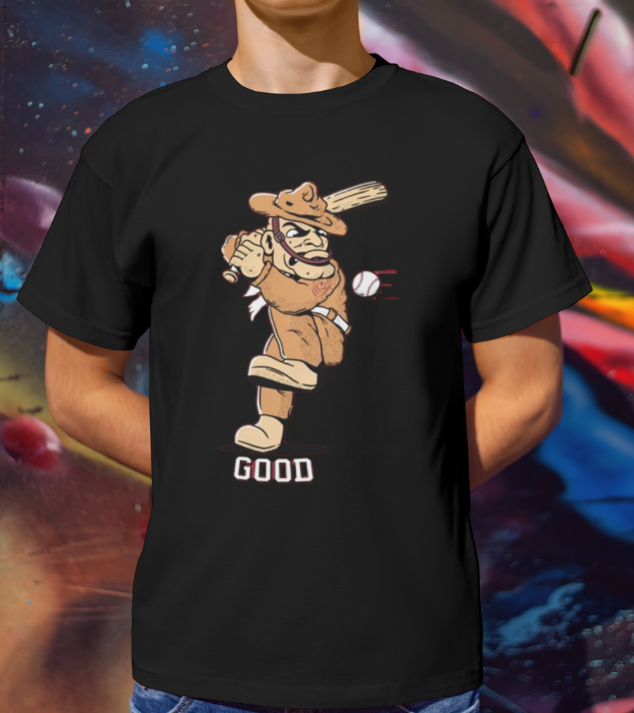 Tam Baseball Good Cowpoke Batter Action T-Shirt