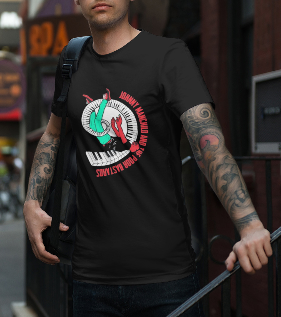 Johnny Manchild And The Poor Bastards Spiral Keyboard T-Shirt
