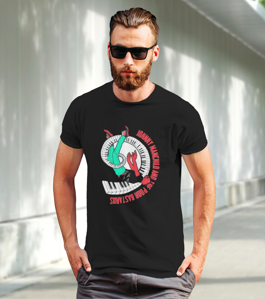 Johnny Manchild And The Poor Bastards Spiral Keyboard T-Shirt