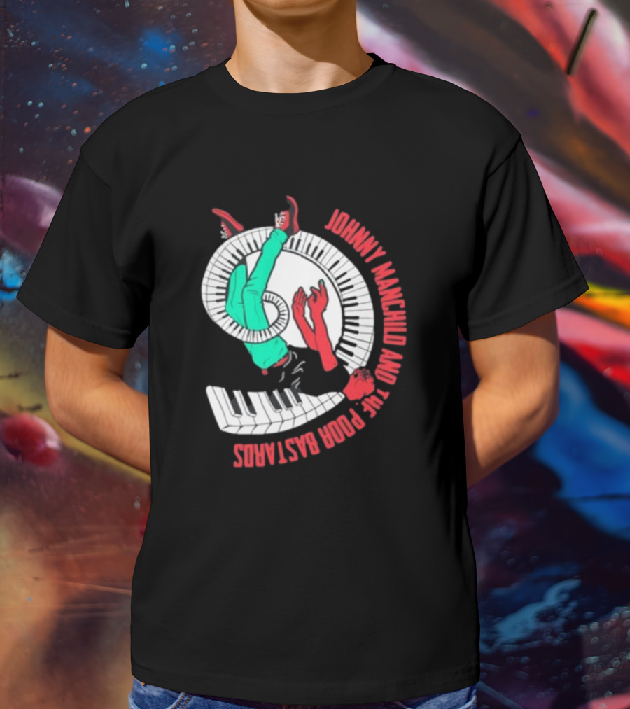 Johnny Manchild And The Poor Bastards Spiral Keyboard T-Shirt