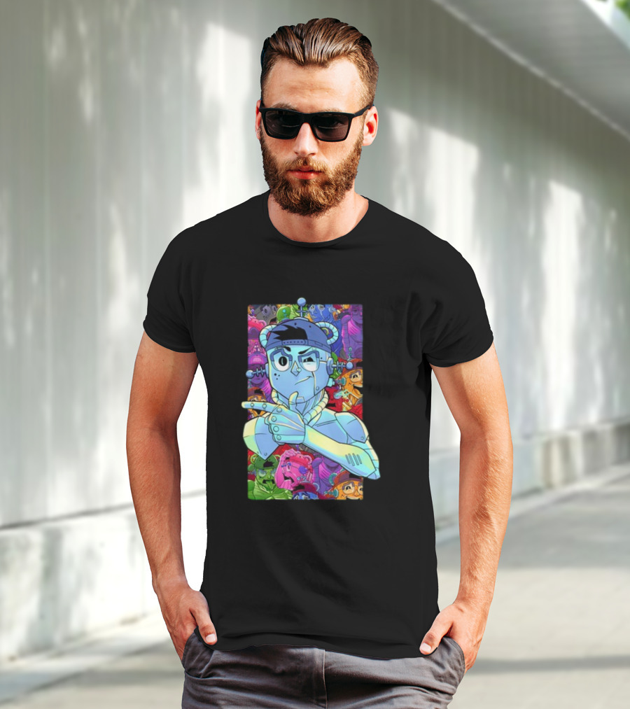 Kt8 Ray Volpe Volpeverse Colorful Futuristic Robot Characters T-Shirt