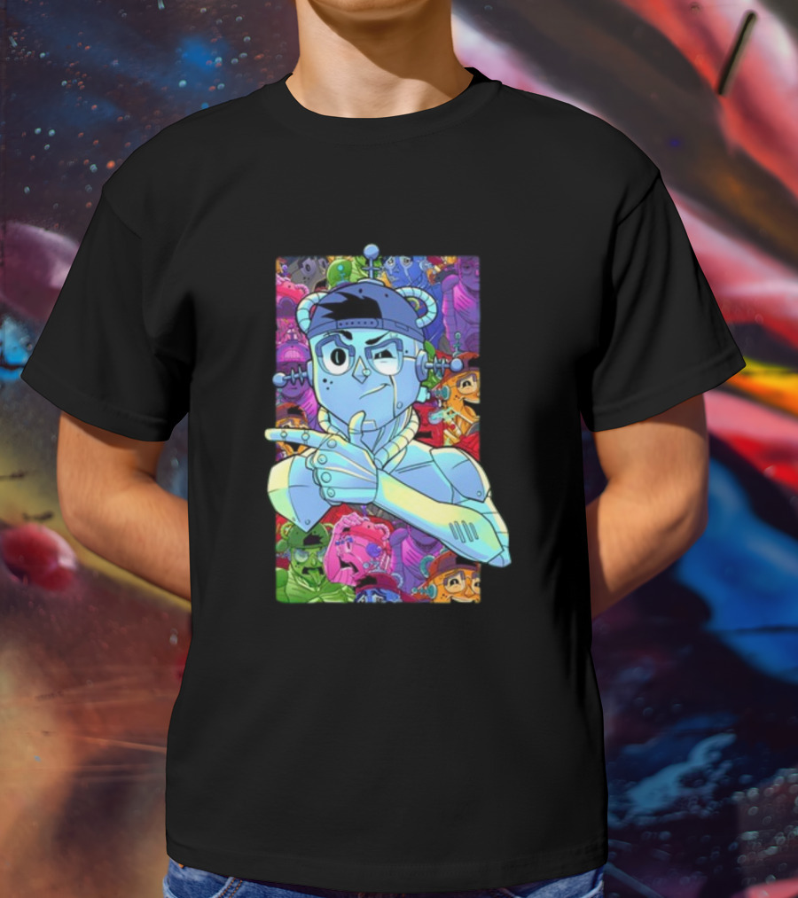 Kt8 Ray Volpe Volpeverse Colorful Futuristic Robot Characters T-Shirt
