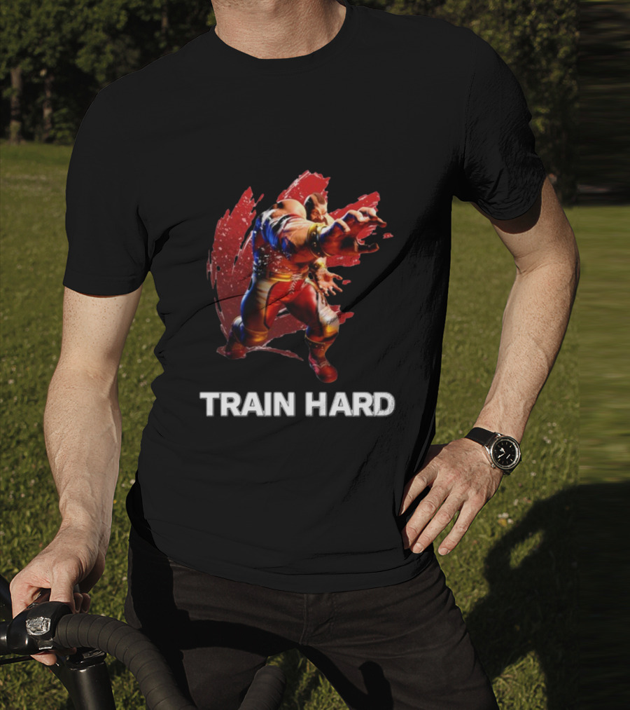 Zangief Train Hard Fighter Action Pose T-Shirt