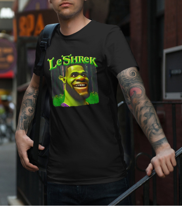 LeShrek Funnyahhtees Basketball Ogre Crossover T-Shirt