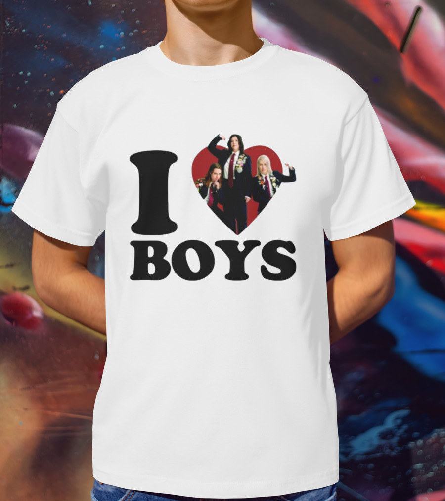 I Love Boys Mustardyardpress Boygenius Heart Trio T-Shirt
