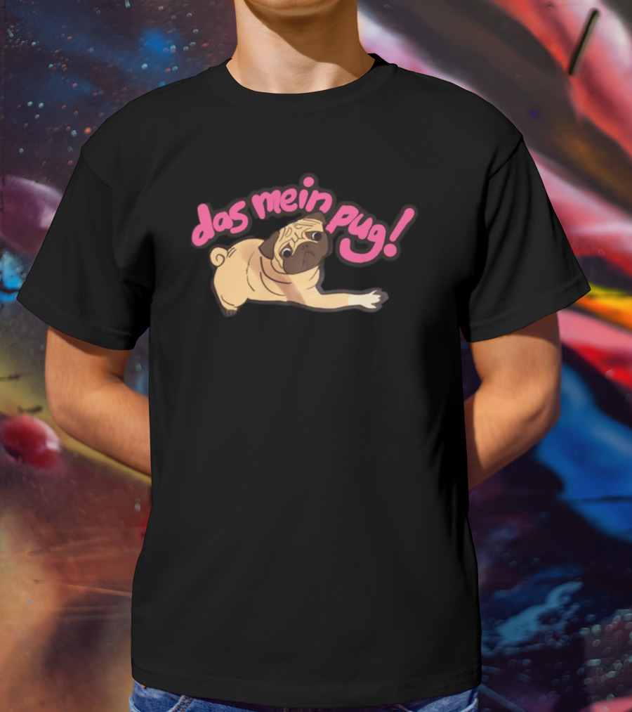 Das Mein Pug Dog Playful Illustration T-Shirt