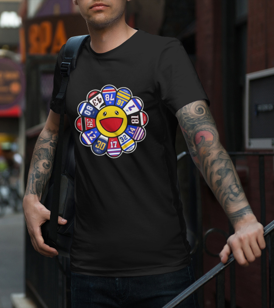 Happy Earth Day Buffalo Flower Sports Jersey Numbers Smiling Face T-Shirt