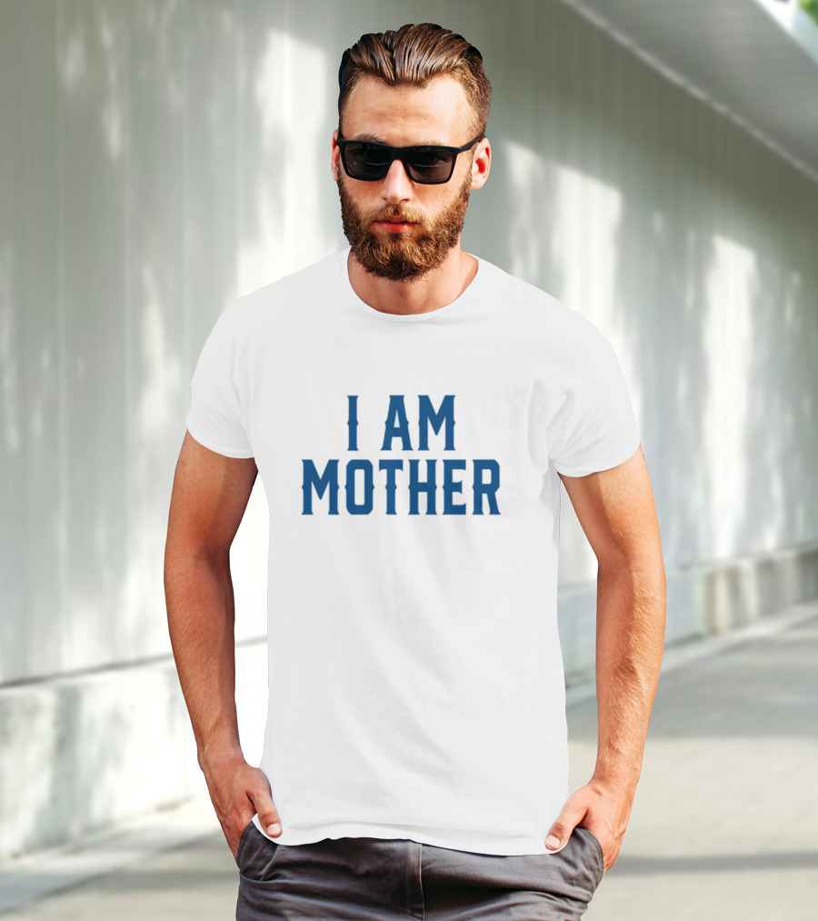Kesha I Am Mother Blue Block Lettering T-Shirt