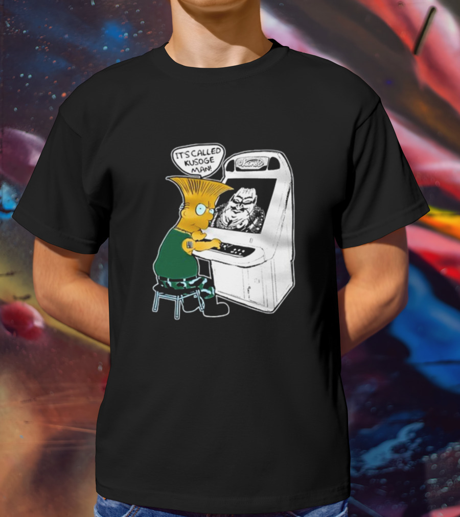 Simption Arcade Gamer It's Called Kusoge Man T-Shirt