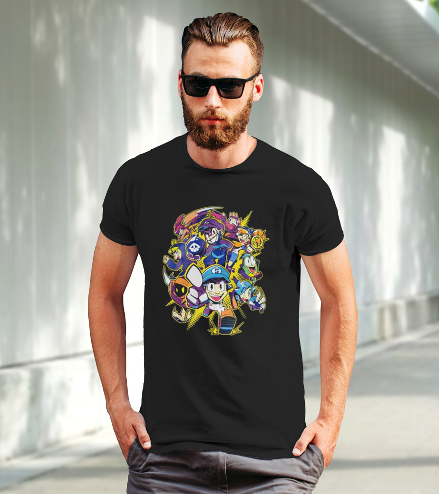 SMG4 All Stars Character Ensemble Gaming Collage T-Shirt