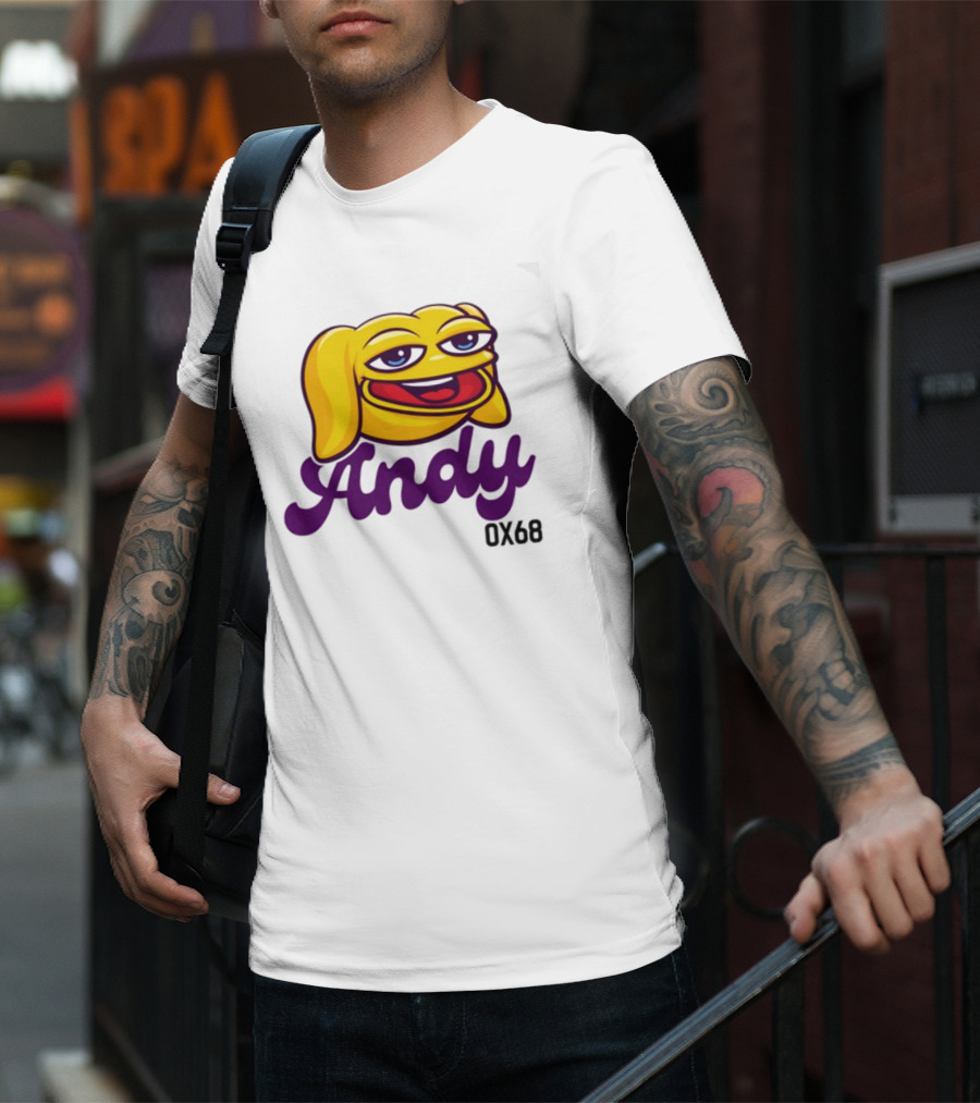 Andy Ox68 Emoji Face Yellow Dog T-Shirt