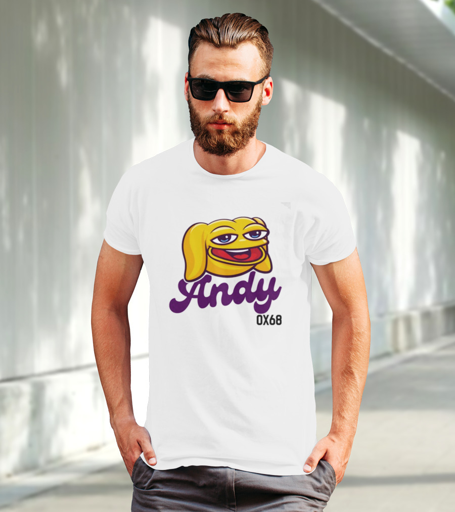 Andy Ox68 Emoji Face Yellow Dog T-Shirt