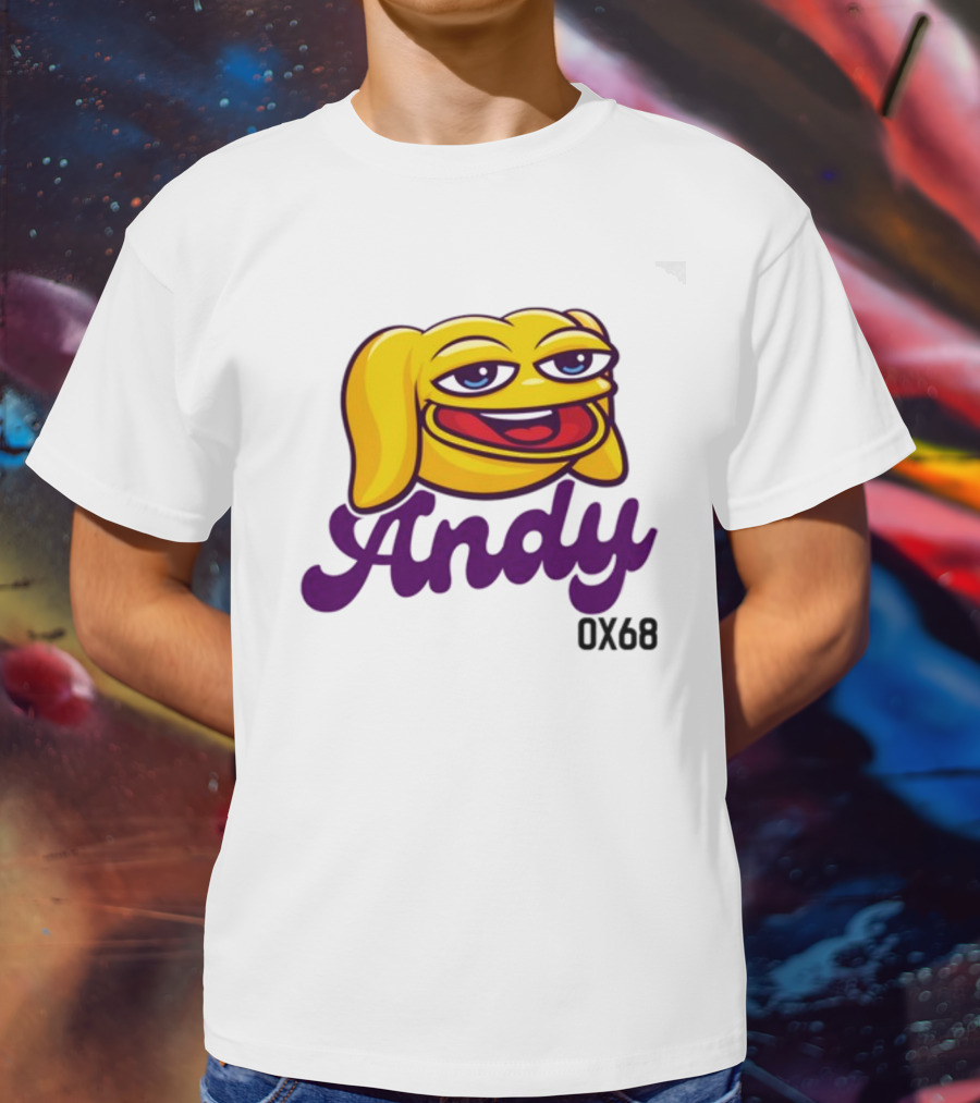 Andy Ox68 Emoji Face Yellow Dog T-Shirt