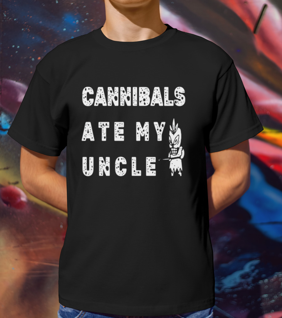 CANNIBALS ATE MY UNCLE Creepy Masked Character T-Shirt