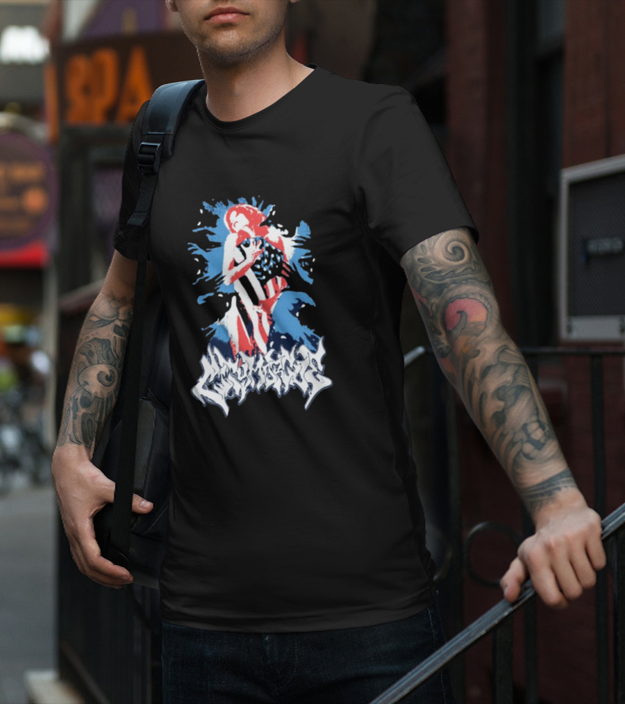 City Morgue Bloody America Flag T-Shirt