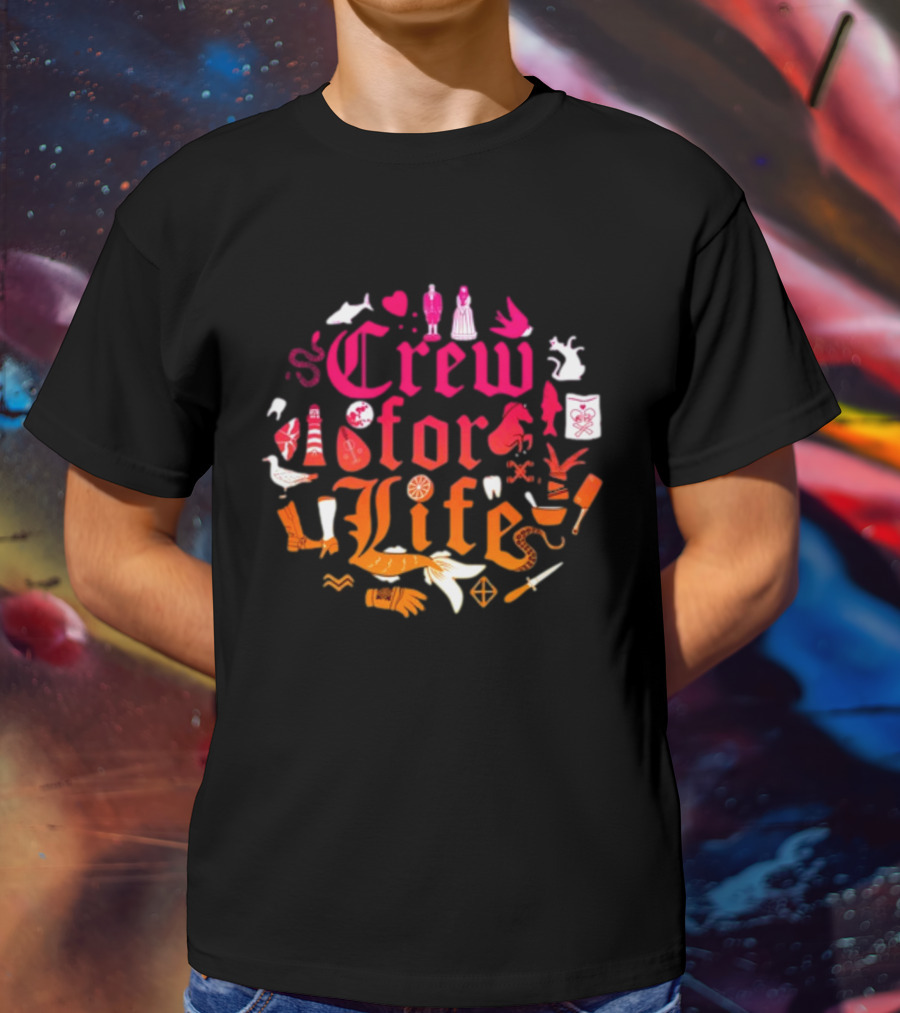 Crew For Life Nautical Icons And Symbols Collection T-Shirt