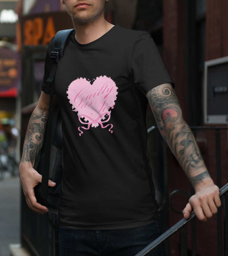 Guilty As Sin Pink Heart T-Shirt