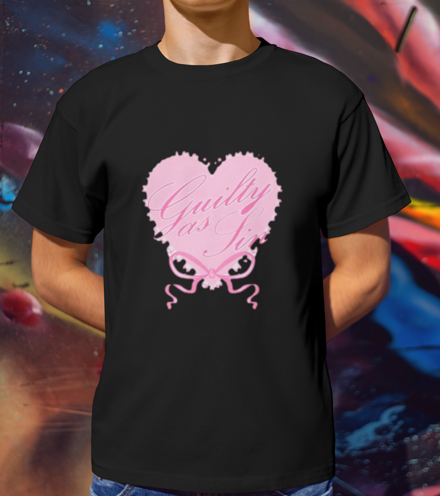 Guilty As Sin Pink Heart T-Shirt