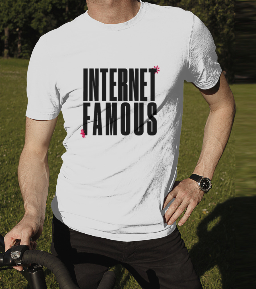 INTERNET FAMOUS Icon Black Red Accents T-Shirt