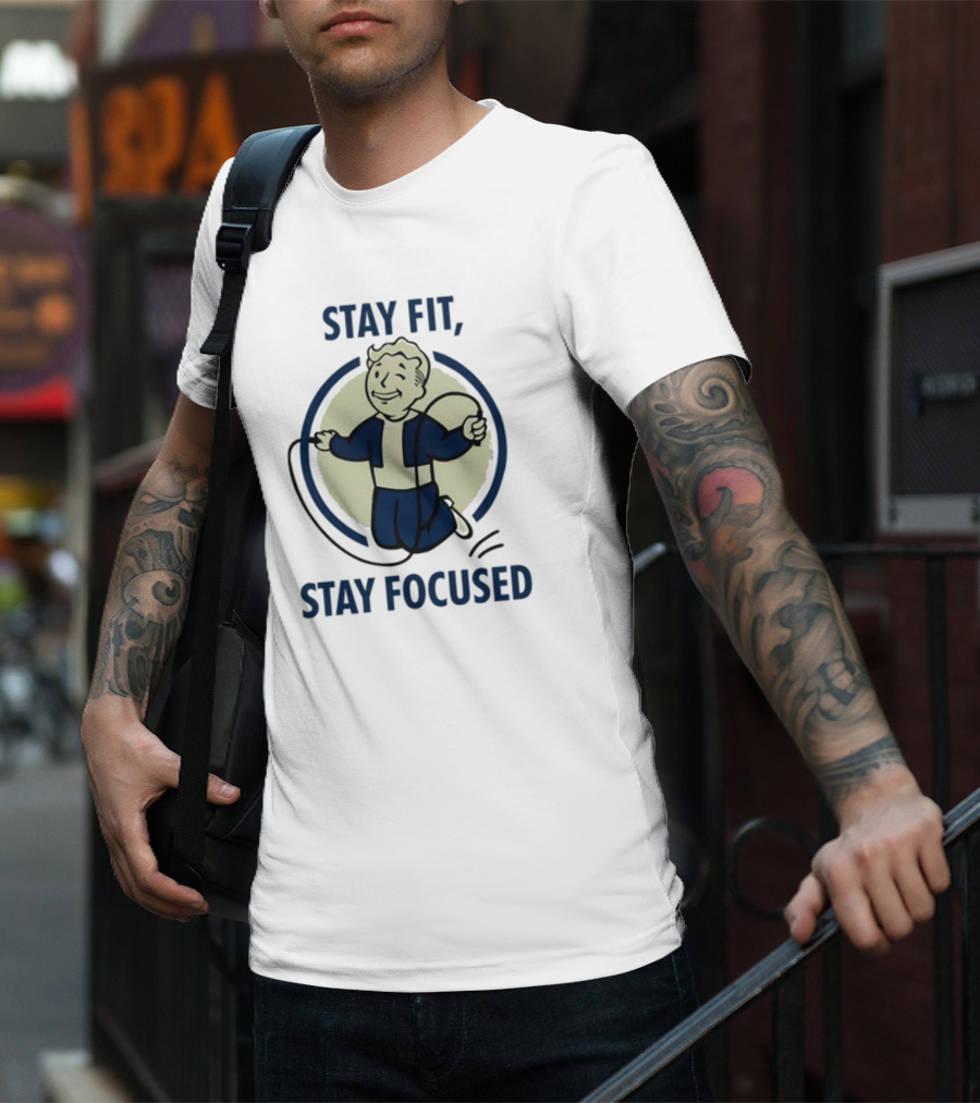 Stay Fit Stay Focused Jump Rope Vault Boy T-Shirt