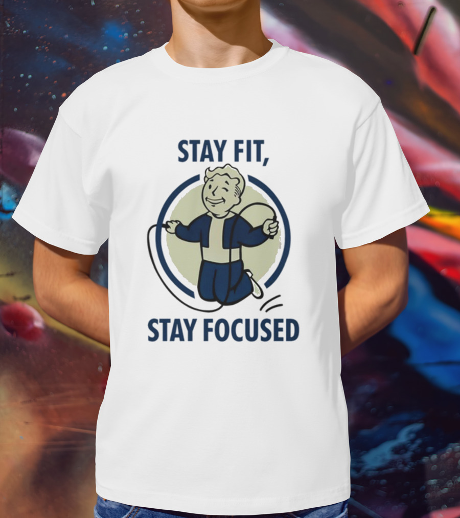 Stay Fit Stay Focused Jump Rope Vault Boy T-Shirt
