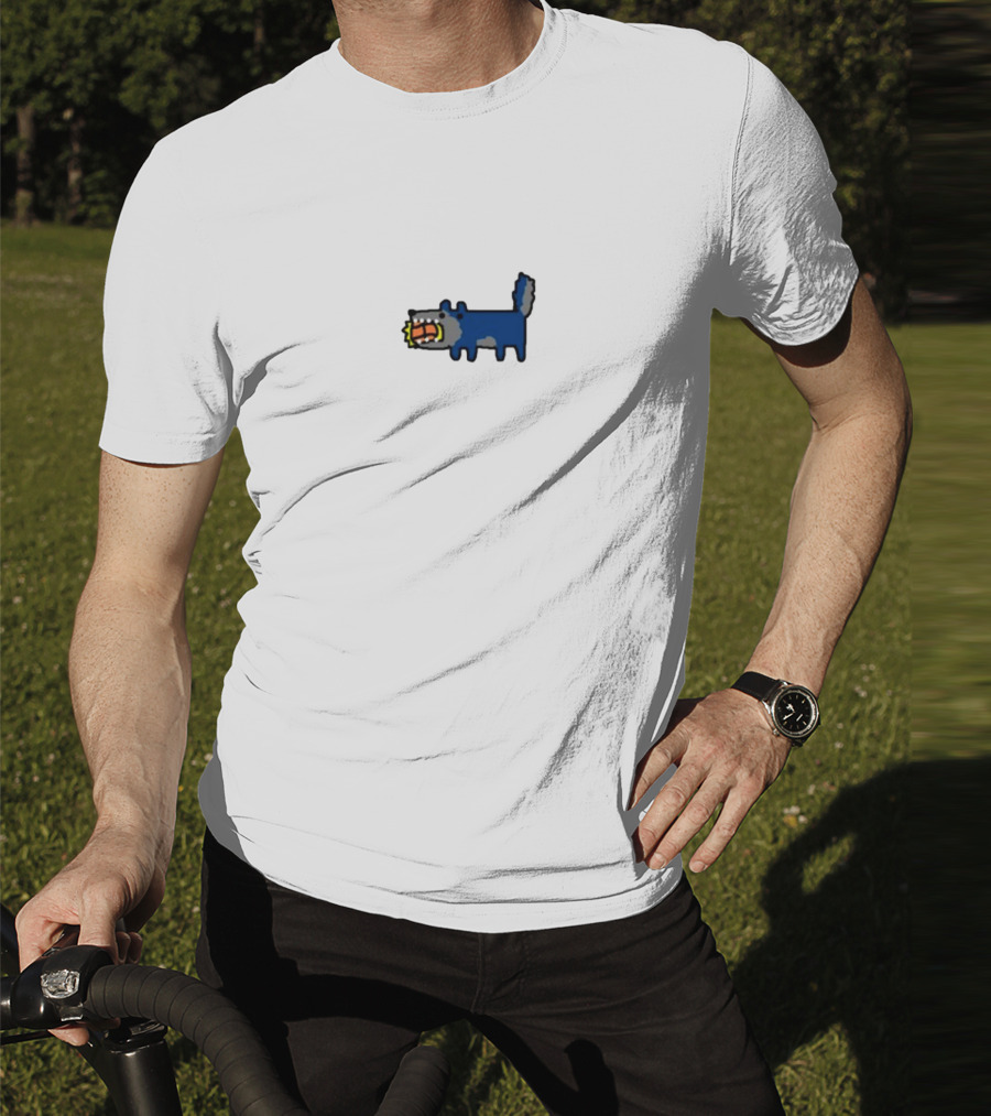 Wolves Eat Sun Cartoon Wolf Biting Sun T-Shirt